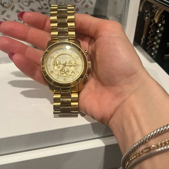 Accessories | Michael Kors Oversized Runway Goldtone Watch  display picture 1